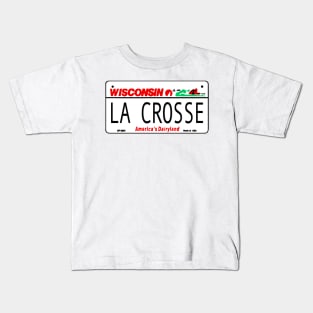 La Crosse Wisconsin License Plate Design Kids T-Shirt